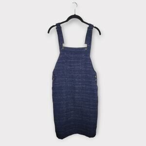 Bridge & Burn Womens Blue Overall Jumper Dress XS Casual Textured Comfy